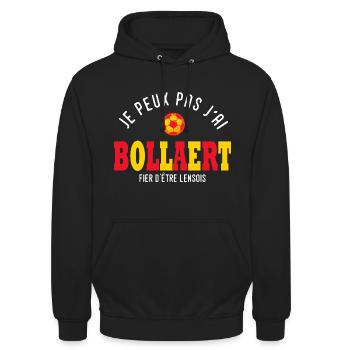football lens Jpeux pas j ai supporter foot - Sweat-shirt à capuche unisexe - noir - Devant - Alina (178cm) & Michal (187cm)