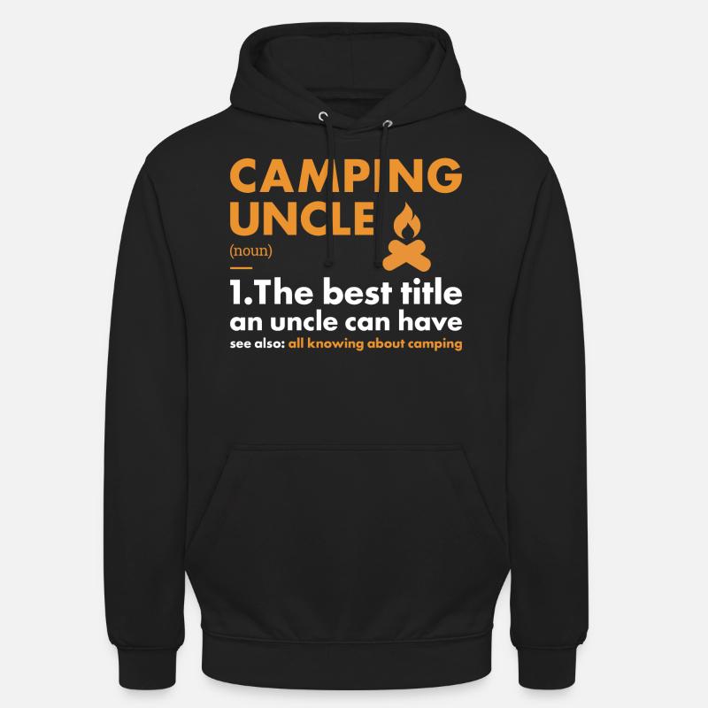 Camper Oncle Définition Camping - Sweat-shirt à capuche unisexe - noir