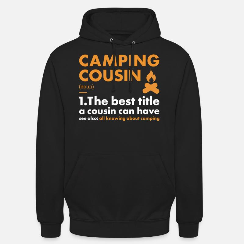 Camper Cousin Définition Camping - Sweat-shirt à capuche unisexe - noir