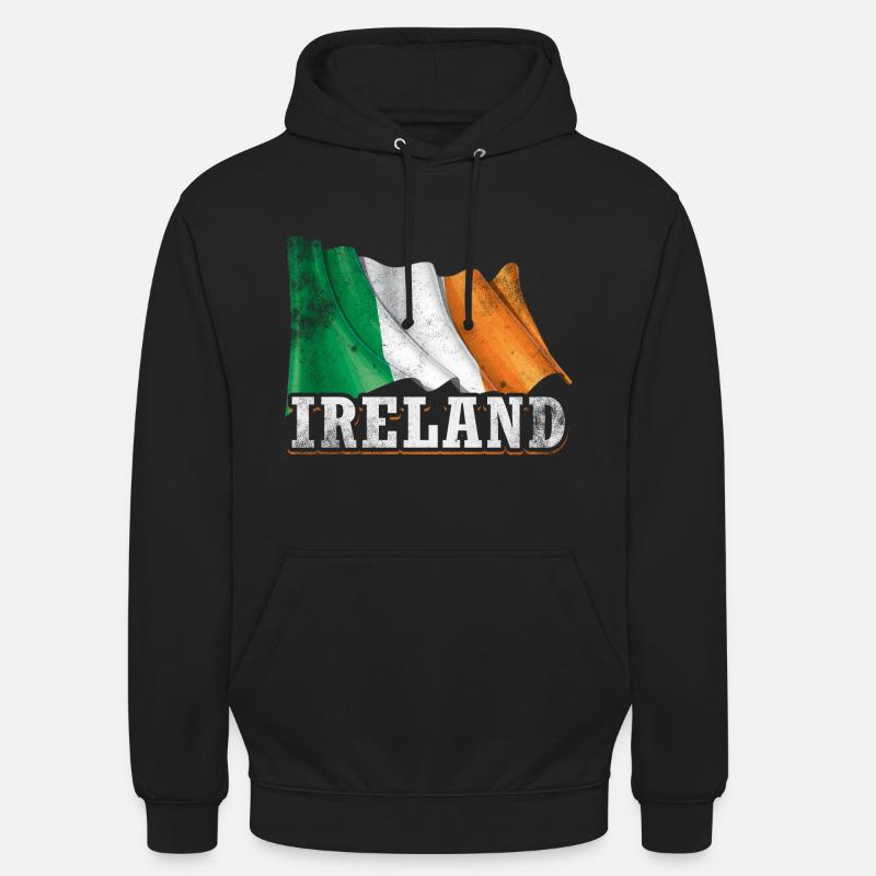 Irlande Drapeau - Sweat-shirt à capuche unisexe - noir