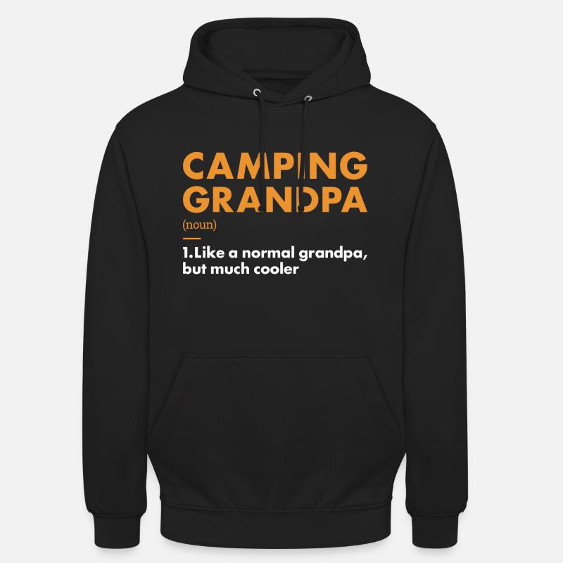 Camper Grand-père Définition Camping - Sweat-shirt à capuche unisexe - noir