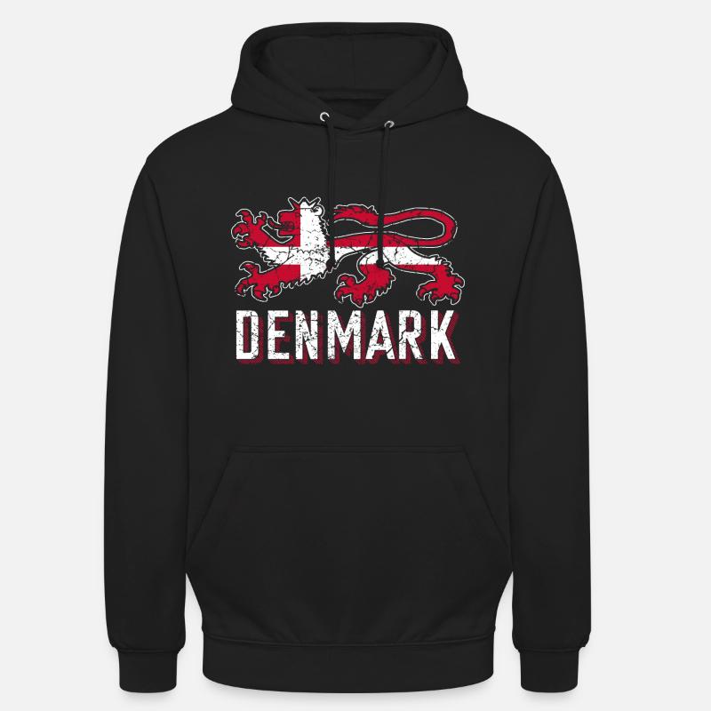 Danemark - Sweat-shirt à capuche unisexe - noir