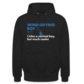 Sport Boy Windsurfing - Unisex Hoodie - black - Front - Alina (178cm) & Michal (187cm)