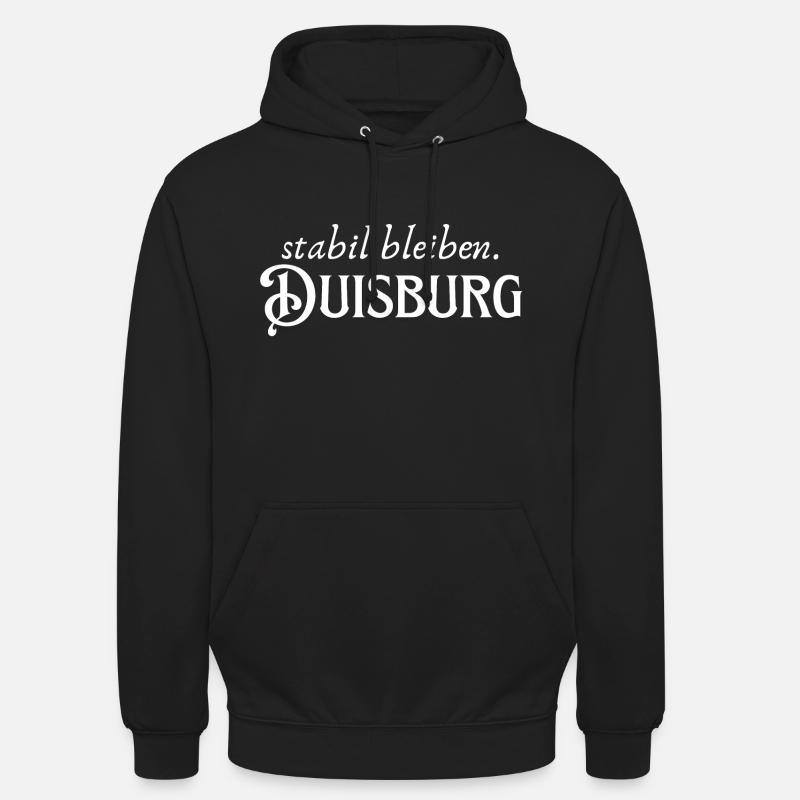 Rester stable à Duisbourg - Sweat-shirt à capuche unisexe - noir