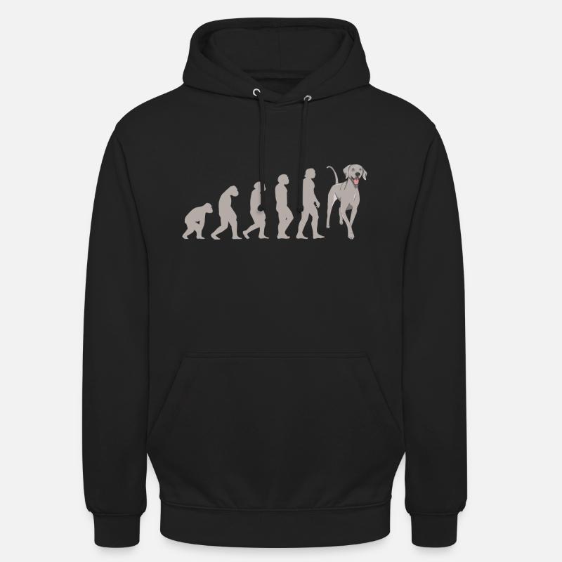 Evolution Weimaraner - Unisex Hoodie - black
