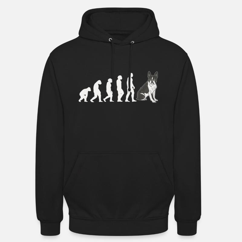 Evolution Boston Terrier - Unisex Hoodie - black