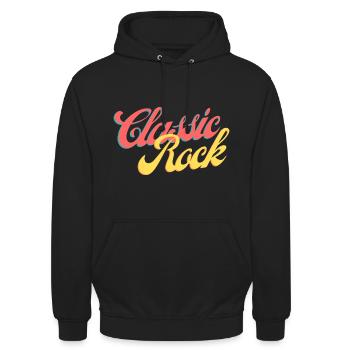 Rock Classique - Musiciens Vintage - Rocker Rétro - Sweat-shirt à capuche unisexe - noir - Devant - Alina (178cm) & Michal (187cm)