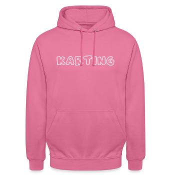 Karting homme femme - Sweat-shirt à capuche unisexe - rose - Devant - Alina (178cm) & Michal (187cm)