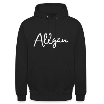 Allgäu - Unisex Hoodie - Schwarz - Vorne - Alina (178cm) & Michal (187cm)