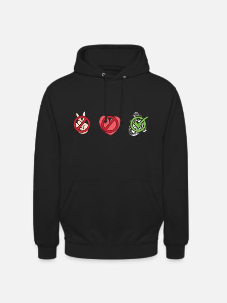 Biker Peace Love Mountain Biking - Unisex Hoodie - black