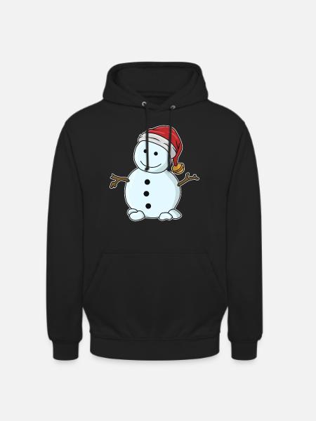 Bonhomme de neige sans nez - Sweat-shirt à capuche unisexe - noir