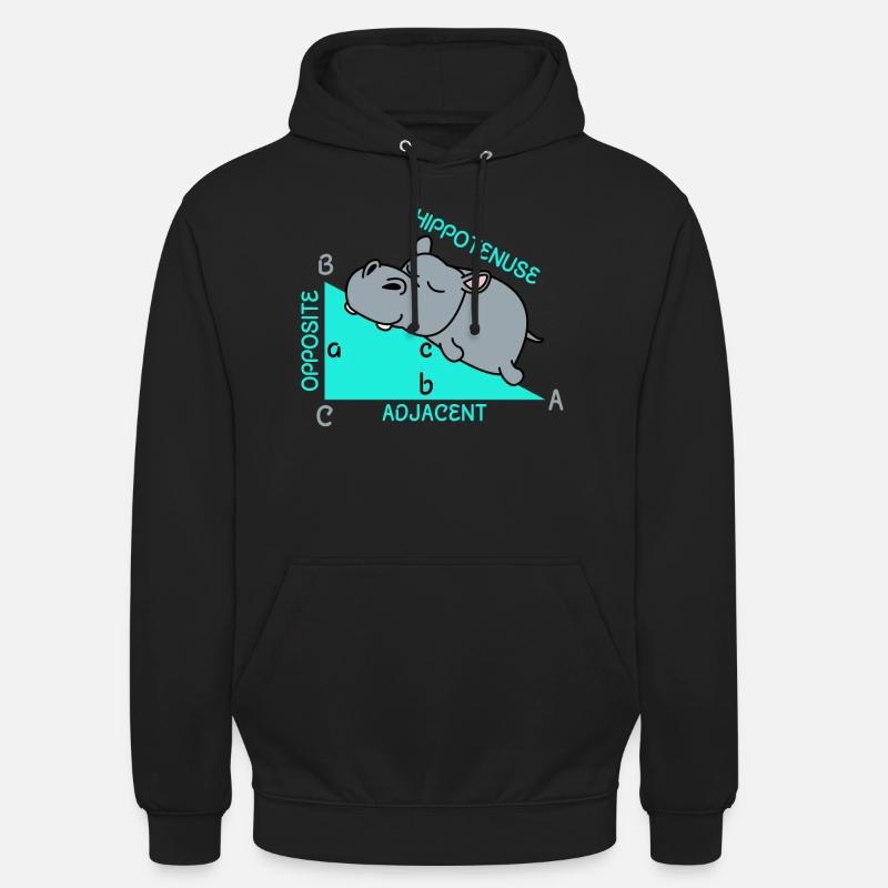 Hippotenuse math math math teacher joke fun - Unisex Hoodie - black