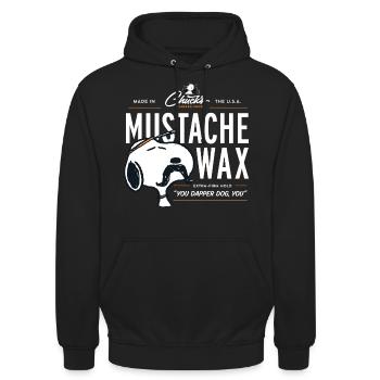 Peanuts Snoopy Mustache Wax Schnurrbart - Unisex Hoodie - Schwarz - Vorne - Alina (178cm) & Michal (187cm)