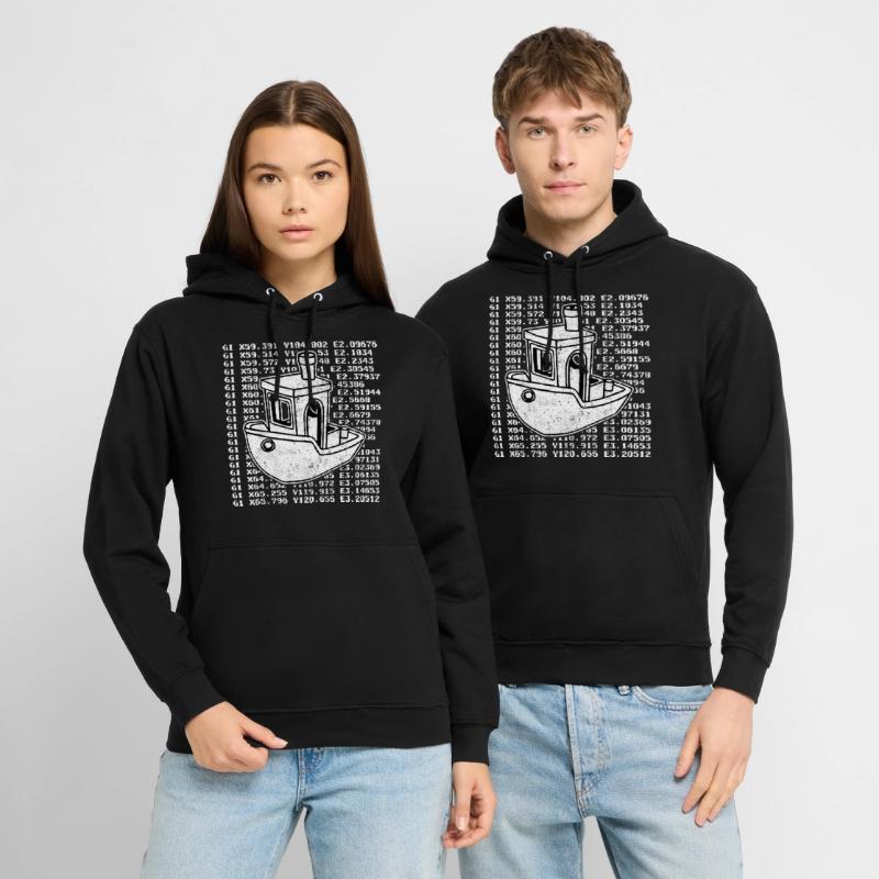 Benchy 3D gcode test hobby modeling Sweat-shirt à capuche unisexe