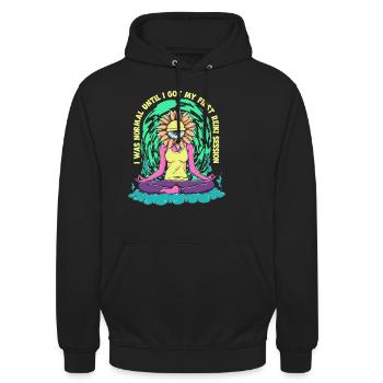 Reiki Massage - Unisex Hoodie - black - Front - Alina (178cm) & Michal (187cm)