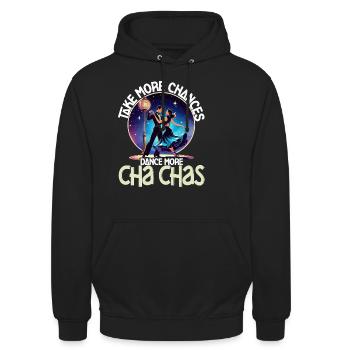 ChaCha Tanz Tanzen Dance More Cha Chas - Unisex Hoodie - Schwarz - Vorne - Alina (178cm) & Michal (187cm)