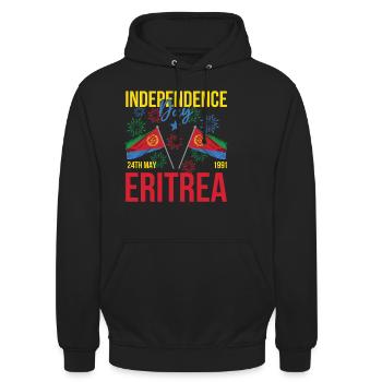 Eritrea Unabhängigkeitstag 24th May 1991 - Unisex Hoodie - Schwarz - Vorne - Alina (178cm) & Michal (187cm)