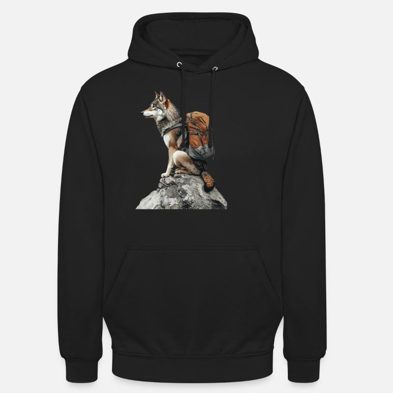 Wolf - Unisex Hoodie - Schwarz