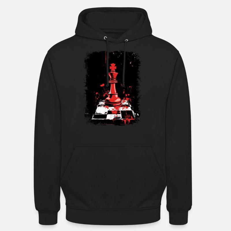 Pièce d’échecs roi - Sweat-shirt à capuche unisexe - noir