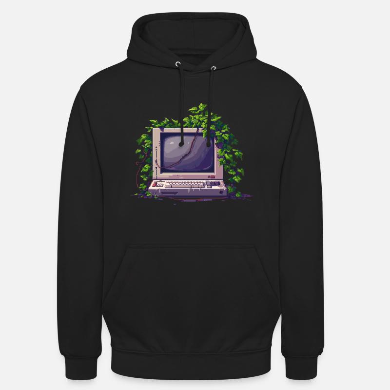Old Pixel Computer - Unisex Hoodie - black