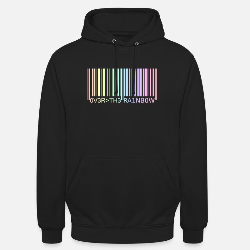 Pastel code barre - Sweat-shirt à capuche unisexe - noir