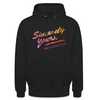 The Breakfast Club Sincerely Yours - Unisex Hoodie - black - Front - Alina (178cm) & Michal (187cm)
