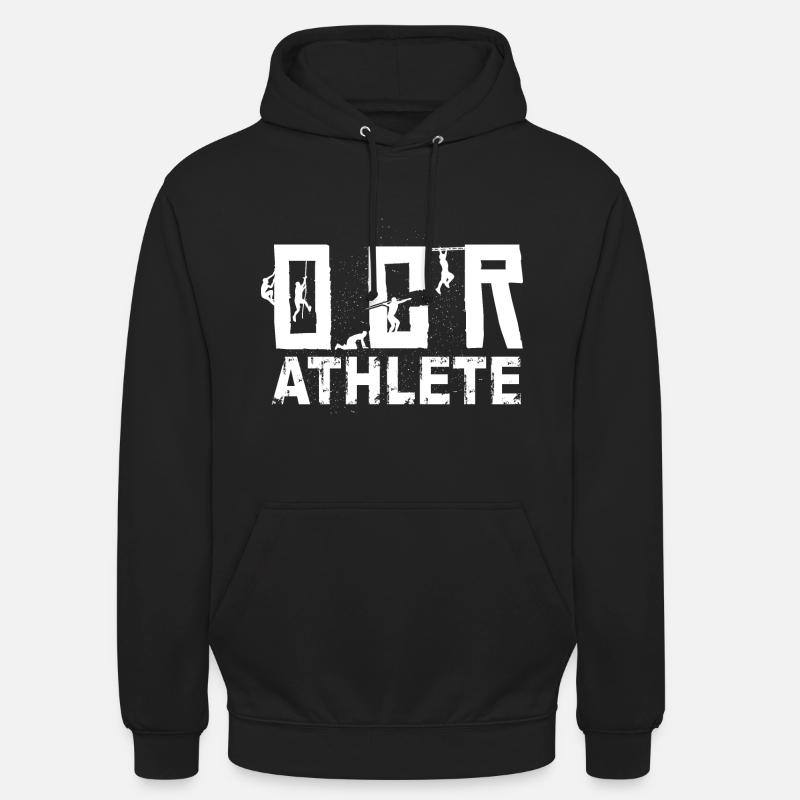 Course d'obstacles d'athlète OCR - Sweat-shirt à capuche unisexe - noir
