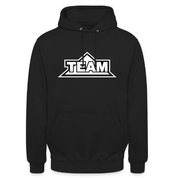 Équipe - Sweat-shirt à capuche unisexe - noir - Devant - Alina (178cm) & Michal (187cm)