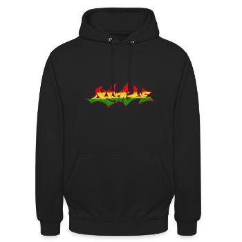 Jungle Graffiti Junglist Drum'n'bass DnB D'n'b - Sweat-shirt à capuche unisexe - noir - Devant - Alina (178cm) & Michal (187cm)
