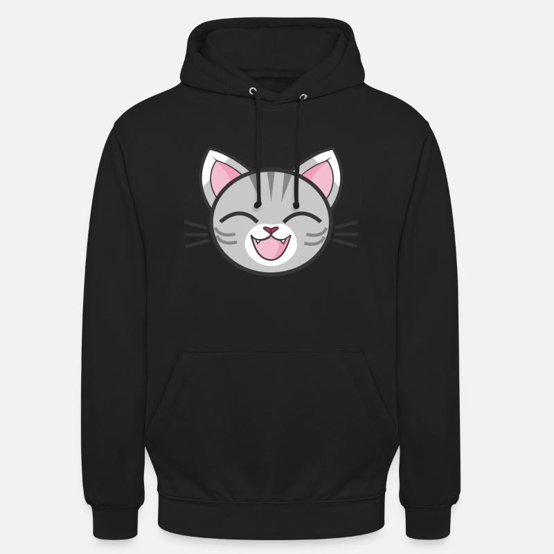 Lachende Katze - Unisex Hoodie - Schwarz