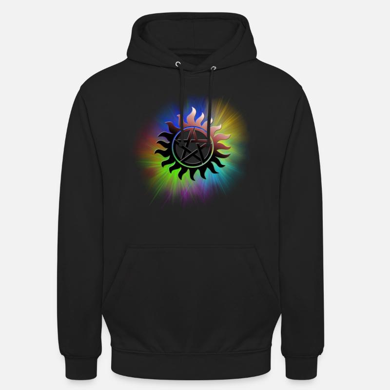 ColorStarBurst - Sweat-shirt à capuche unisexe - noir