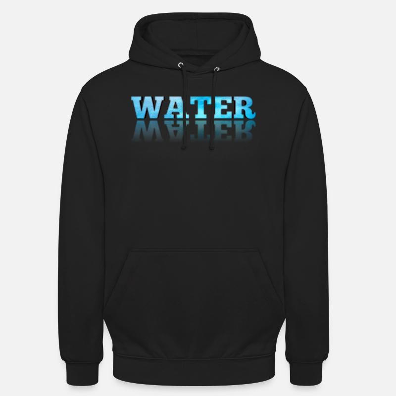 Logo eau / eau - Sweat-shirt à capuche unisexe - noir