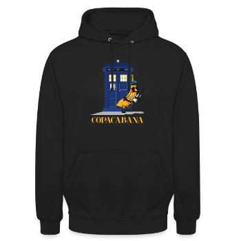 Banana Cop Copacabana Polizei Brasilien Geschenk - Unisex Hoodie - Schwarz - Vorne - Alina (178cm) & Michal (187cm)