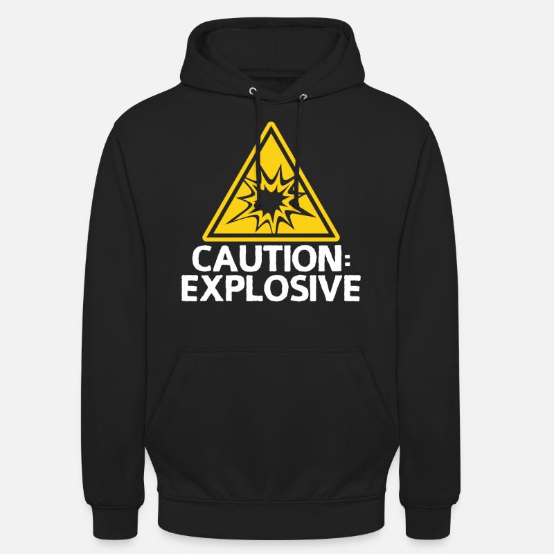 Alarme d’explosion Attention Bouclier - Sweat-shirt à capuche unisexe - noir