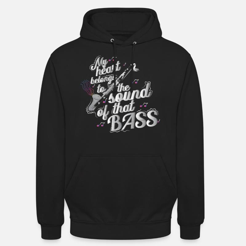 Cadeau clarinette basse - Sweat-shirt à capuche unisexe - noir