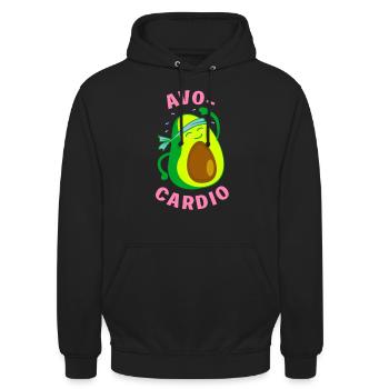 Avo Cardio - Unisex Hoodie - Schwarz - Vorne - Alina (178cm) & Michal (187cm)