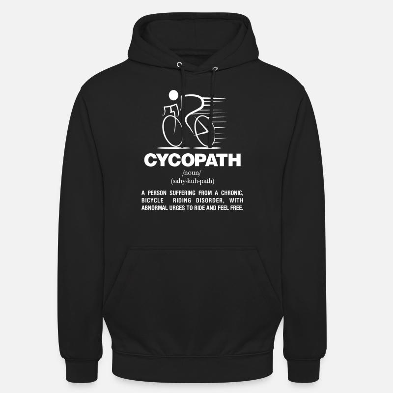 Définition de cycopathe - Sweat-shirt à capuche unisexe - noir