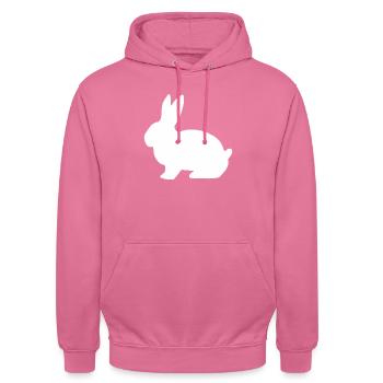Hase Ostern Häschen Haustier Hasen Osterhase - Sweat-shirt à capuche unisexe - rose - Devant - Alina (178cm) & Michal (187cm)