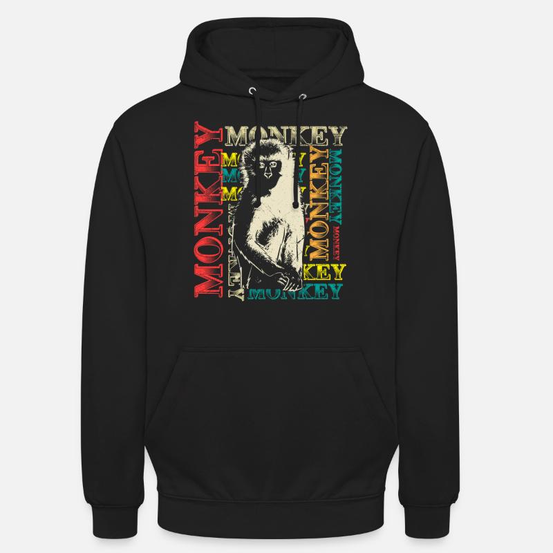 Monkey monkey chimp gift - Unisex Hoodie - black