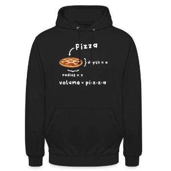 Pizza Mathe Mathematik Physik Lehrer Meme - Unisex Hoodie - Schwarz - Vorne - Alina (178cm) & Michal (187cm)