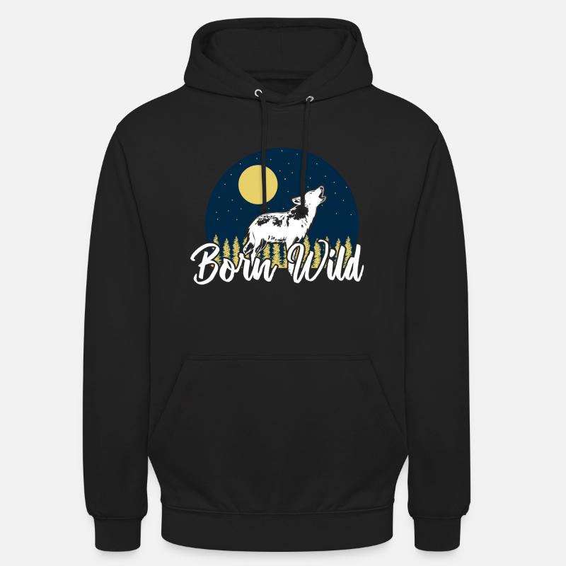 Wolf Tiere Geschenkidee - Unisex Hoodie - Schwarz