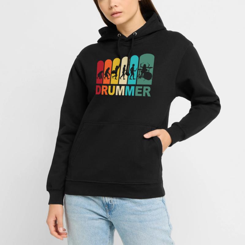 Drummer evolution drummer drums drums Unisex Hoodie