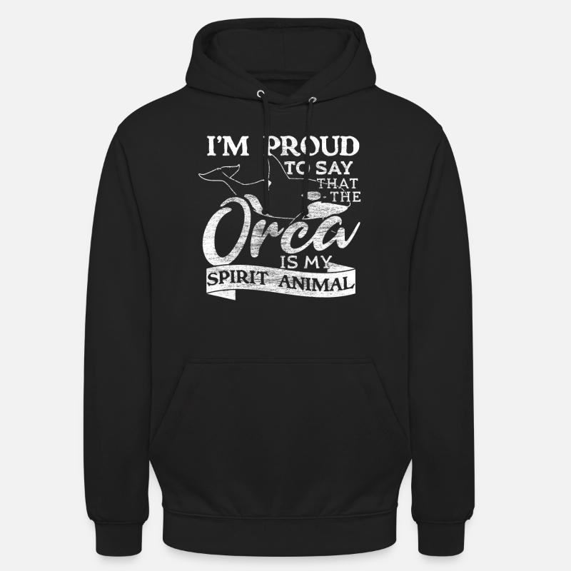 Orca Wal Geschenkidee - Unisex Hoodie - Schwarz