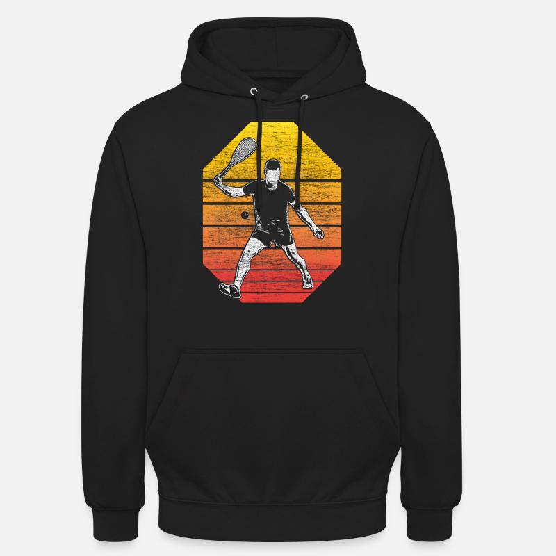 Squash joueur de squash jeu - Sweat-shirt à capuche unisexe - noir
