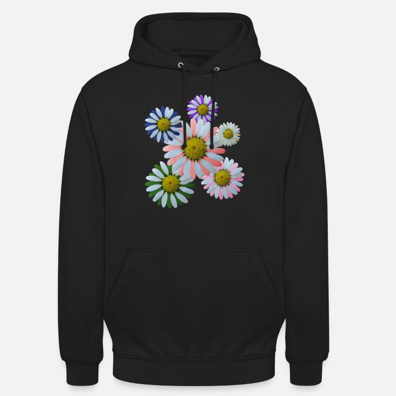 Fleur, Fleur, Fleurs, Fleur, Floral - Sweat-shirt à capuche unisexe - noir