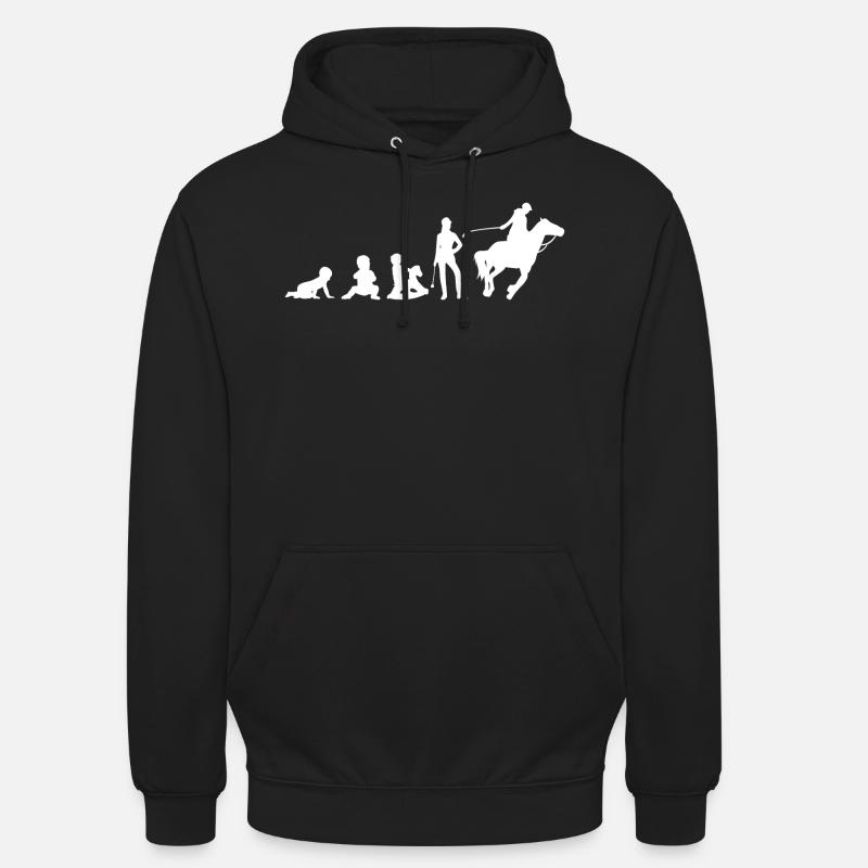 Evolution Life Is Better With Horses Design - Unisex Hoodie - Schwarz