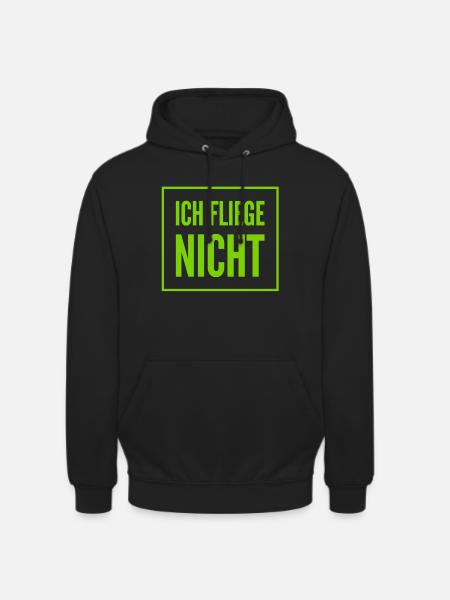 ich habe Flugangst - Unisex Hoodie - Schwarz