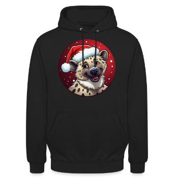 Noël de la hyène - Sweat-shirt à capuche unisexe - noir - Devant - Alina (178cm) & Michal (187cm)