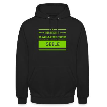 das Auge der Seele - Unisex Hoodie - Schwarz - Vorne - Alina (178cm) & Michal (187cm)