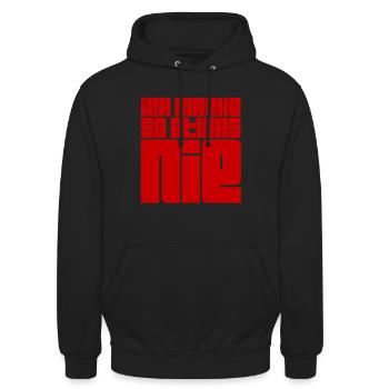 das ist nichts für mich - Unisex Hoodie - Schwarz - Vorne - Alina (178cm) & Michal (187cm)